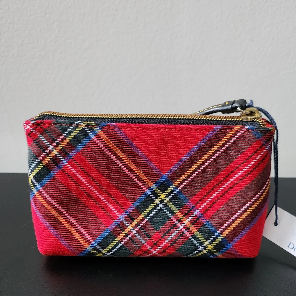 Dooney Red Plaid Zip Case - Picture 12 of 13